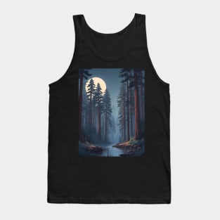 Moonlit Redwood Giants - For Nature Lovers Tank Top